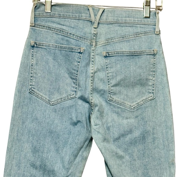 Veronica Beard Carly Kick Flare High Rise Cropped Raw Hem Denim Jeans Bail Out - Picture 7 of 14